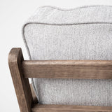 31" Light Gray and Brown Fabric Lounge Chair
