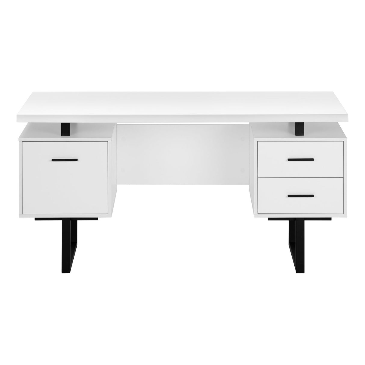 Computer Desk For Home Office, Laptop, Left, Right Set - Up, Storage Drawers, Contemporary & Modern by Couch.com