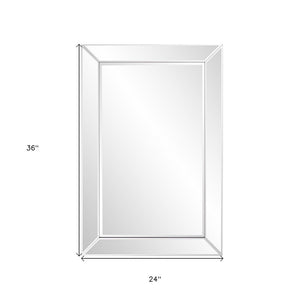 36" Glass Framed Accent Mirror