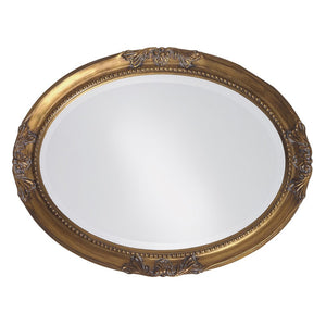 33" Gold Oval Framed Accent Mirror