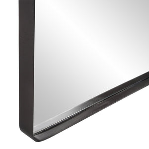 40" Black Metal Framed Accent Mirror