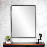40" Black Metal Framed Accent Mirror
