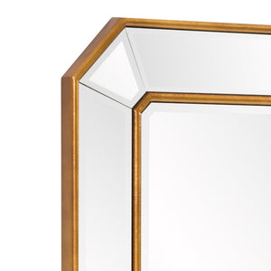 Recatngle Gold Leaf Mirror With Angled Corners Frame
