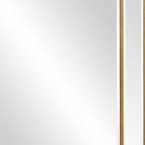 Recatngle Gold Leaf Mirror With Angled Corners Frame