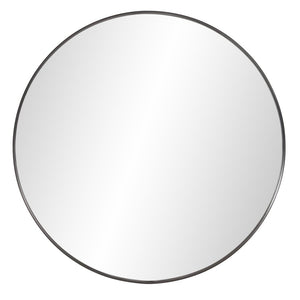 36" Black Round Framed Accent Mirror