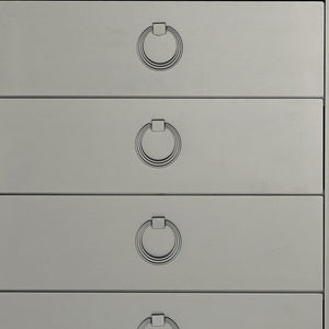 33" Silver Solid Wood Mirrored Five Drawer Dresser