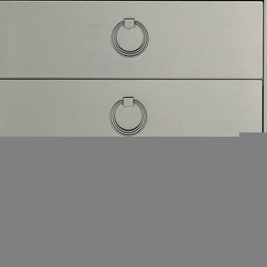 33" Silver Solid Wood Mirrored Five Drawer