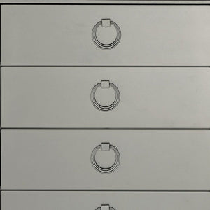 33" Silver Solid Wood Mirrored Five Drawer