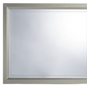 36" Silver Framed Dresser Mount Mirror