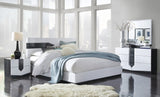 44" Gray And White Glass And Wood Mounted Accent Mirror