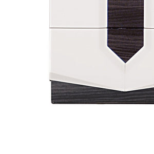 21" Gray Wood Two Drawer Nightstand