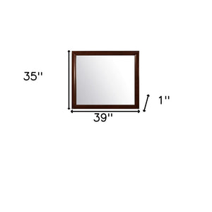 35" Merlot Framed Accent Mirror