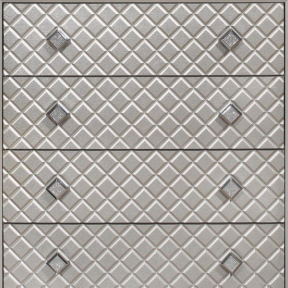 37" Champagne Solid Wood Mirrored Five Drawer Dresser