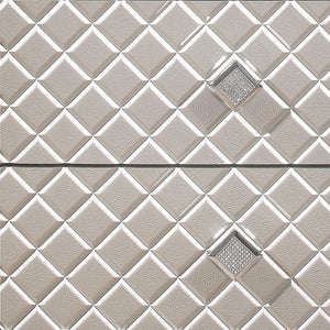 26" Solid and Manufactured Wood And Mirrored Glass Nightstand