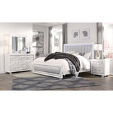 41" White Faux Marble Wood Lighted Mounted Accent Mirror