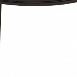 26" Dark Red And Espresso Faux Leather And Solid Wood Backless Counter Height Bar Chair
