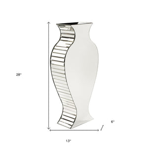 28" Clear Crystal Glass Table Vase