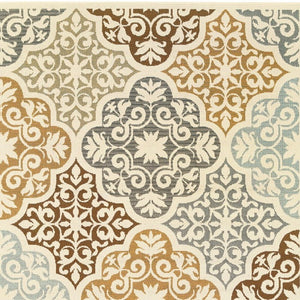 8' X 13' Gray And Ivory Moroccan Indoor Outdoor Area Rug