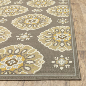 8' X 13' Gray Moroccan Indoor Outdoor Area Rug