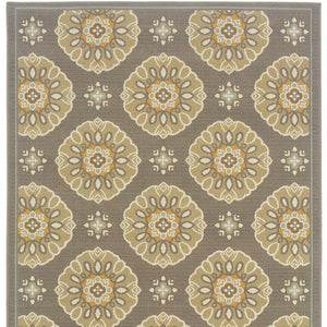 8' X 13' Gray Moroccan Indoor Outdoor Area Rug
