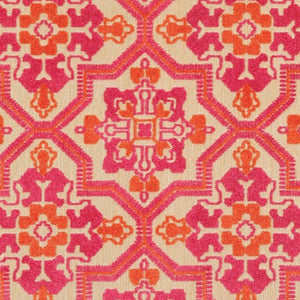 8' Pink And Orange Moroccan Indoor Outdoor Area Rug