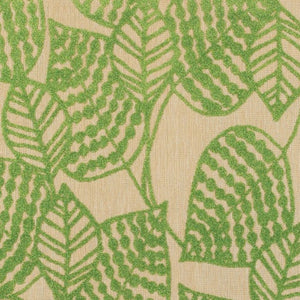 8' Green Floral Indoor Outdoor Area Rug