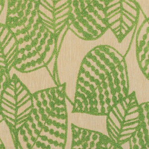 8' Green Floral Indoor Outdoor Area Rug