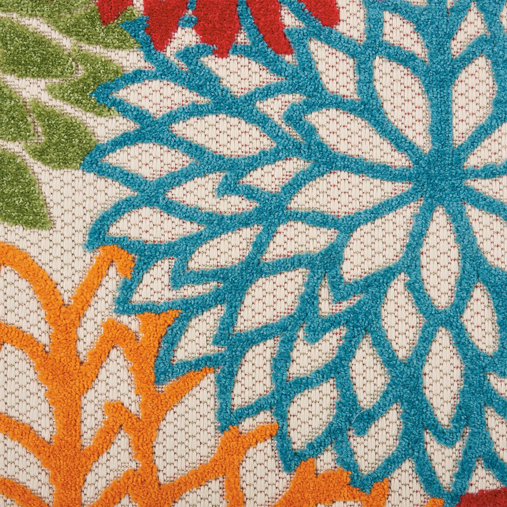10' Green And Ivory Indoor Outdoor Area Rug