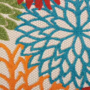 10' Green And Ivory Indoor Outdoor Area Rug