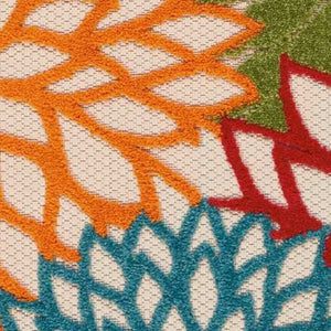 10' Green And Ivory Indoor Outdoor Area Rug