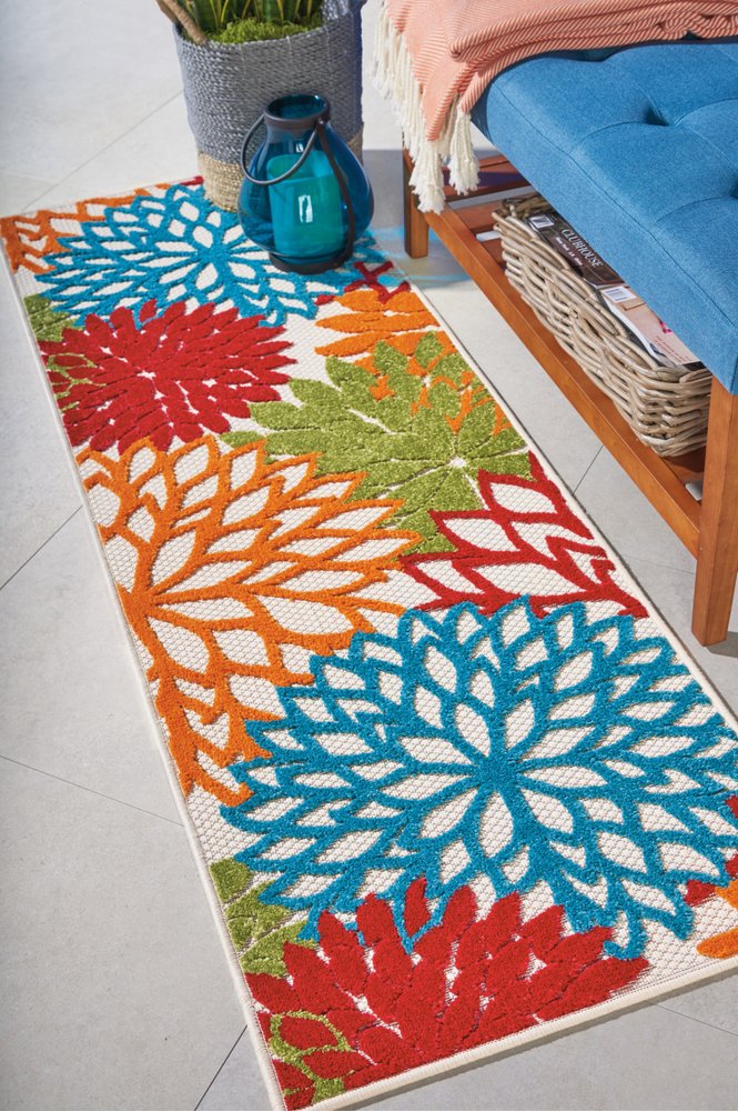 10' Green And Ivory Indoor Outdoor Area Rug