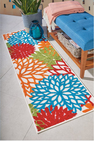 10' Green And Ivory Indoor Outdoor Area Rug