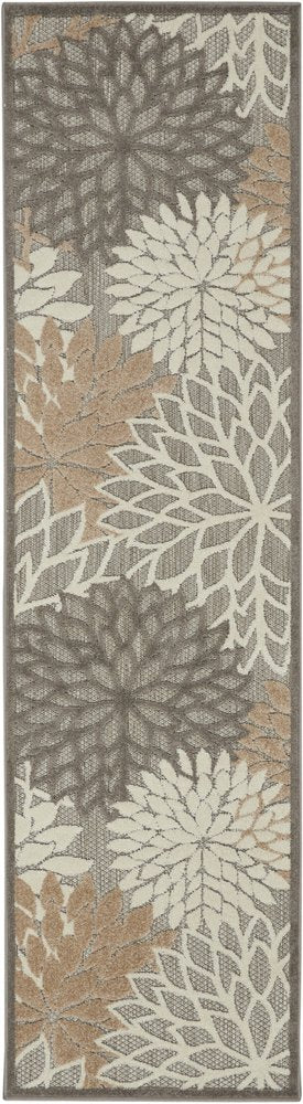 4' X 6' Gray And Ivory Indoor Outdoor Area Rug