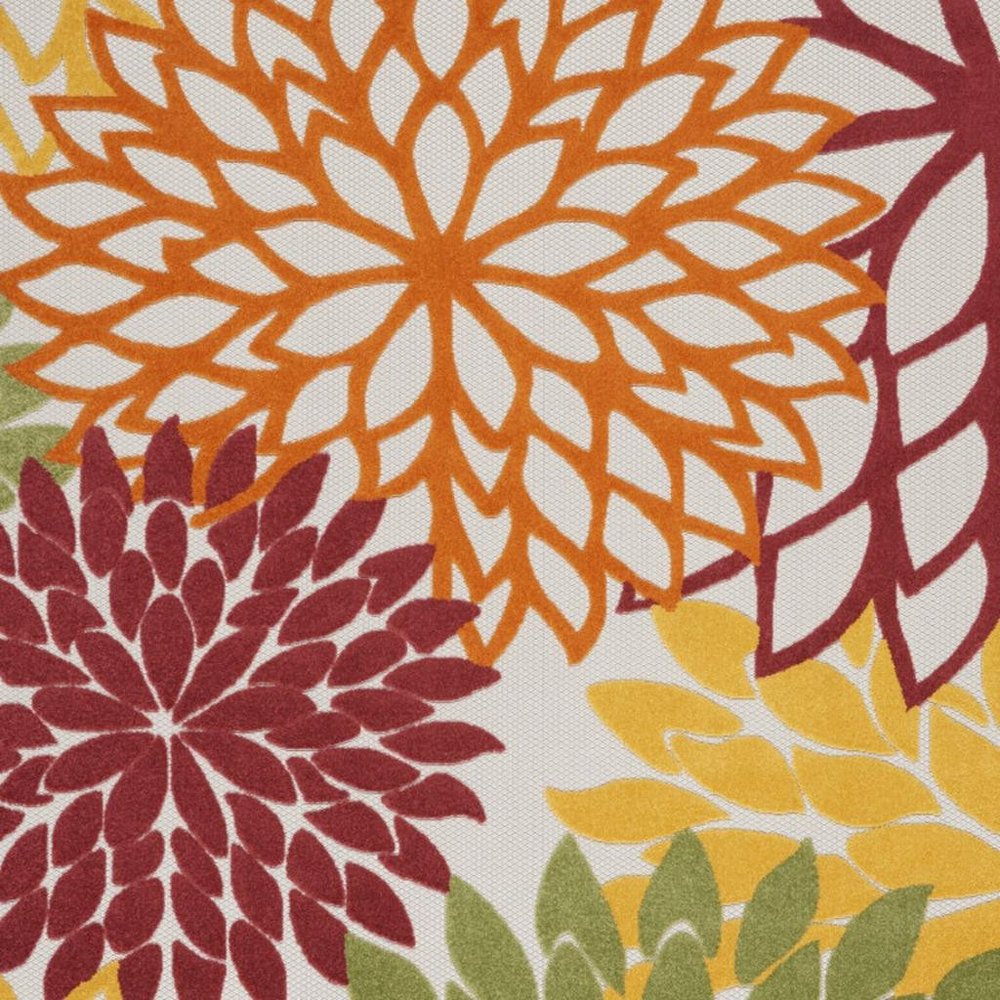 8' X 11' Green And Ivory Handmade Indoor Outdoor Area Rug