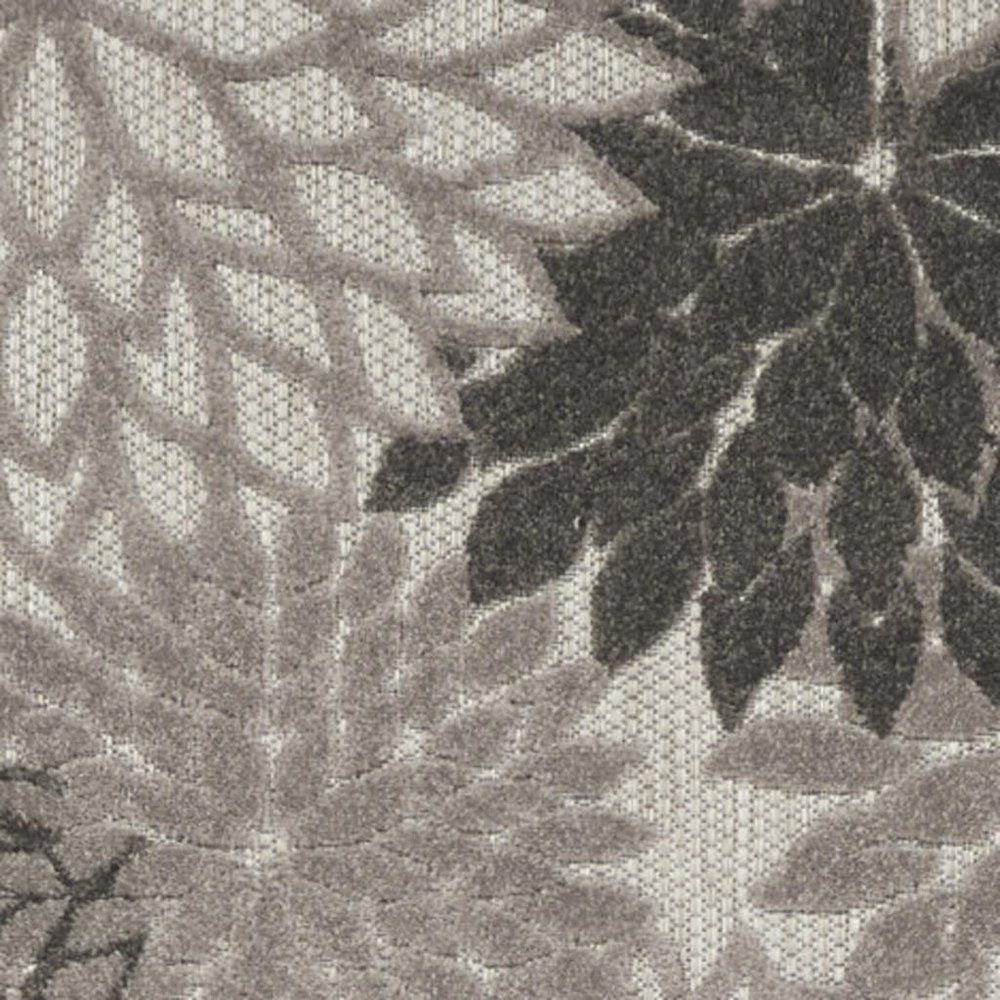 12' Gray Indoor Outdoor Runner Rug