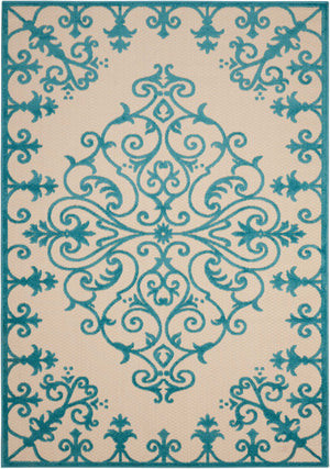 3' X 4' Green Damask Indoor Outdoor Area Rug