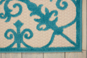 8' X 11' Orange And Ivory Damask Indoor Outdoor Area Rug