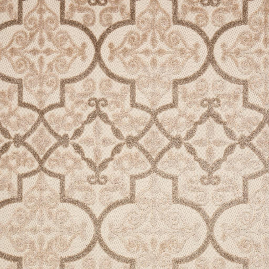 5' X 8' Cream Moroccan Indoor Outdoor Area Rug