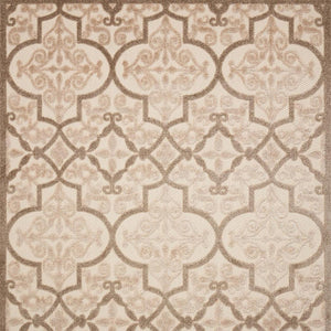 5' X 8' Cream Moroccan Indoor Outdoor Area Rug