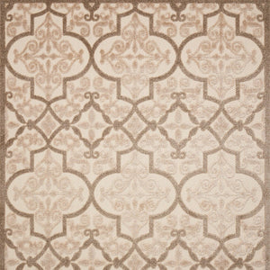 5' X 8' Cream Moroccan Indoor Outdoor Area Rug