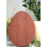 12" Farmhouse Red Wooden Large Egg