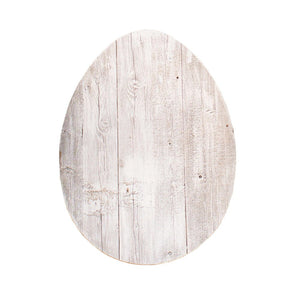 12" X 9" White Easter Solid Wood Hanging Dimensional Sculpture