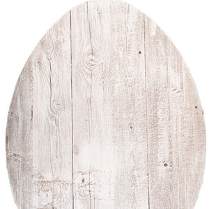 12" X 9" White Easter Solid Wood Hanging Dimensional Sculpture