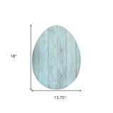 18" Rustic Farmhouse Turquoise Wooden Large Egg
