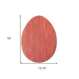 18" Rustic Farmhouse Red Wooden Large Egg