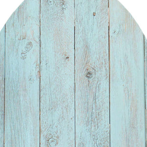 24" X 18" Turquoise Reclaimed Wood Egg Shaped Wall Decor