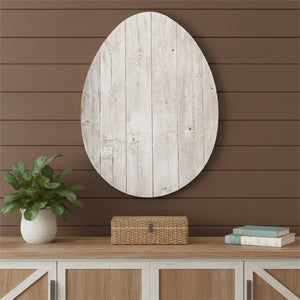 24" X 18" White Easter Solid Wood Hanging Dimensional Sculpture