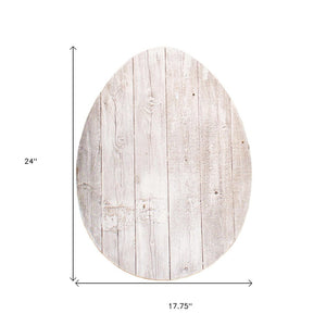 24" X 18" White Easter Solid Wood Hanging Dimensional Sculpture