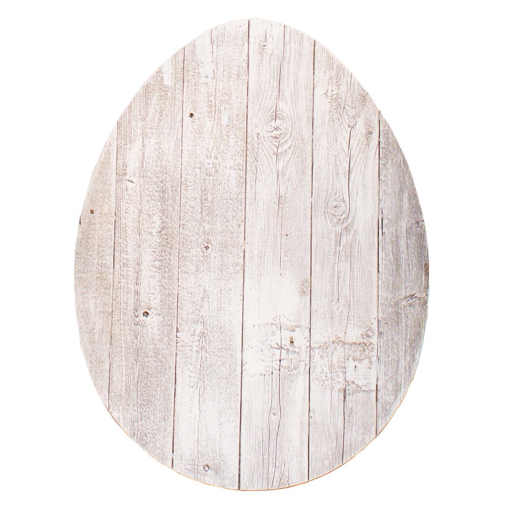 24" X 18" White Easter Solid Wood Hanging Dimensional Sculpture