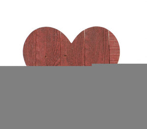 18" Rustic Red Reclaimed Wood Heart Wall Decor